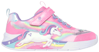 Lyserød sko med lys til børn